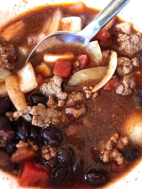 Slow Cooker Chili close-up