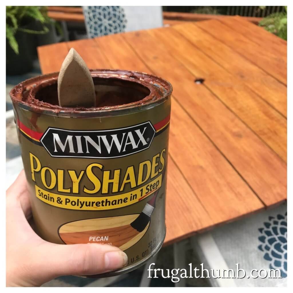 painting wood patio table top