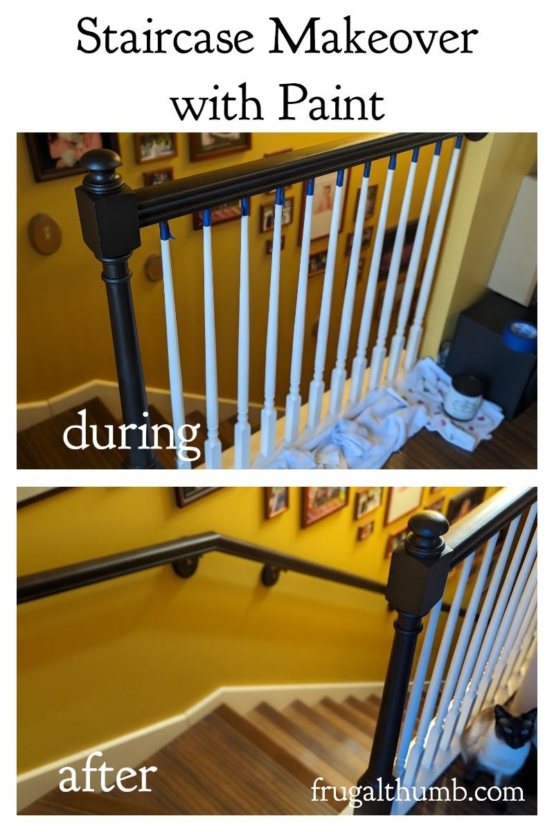 after photo of stair railing