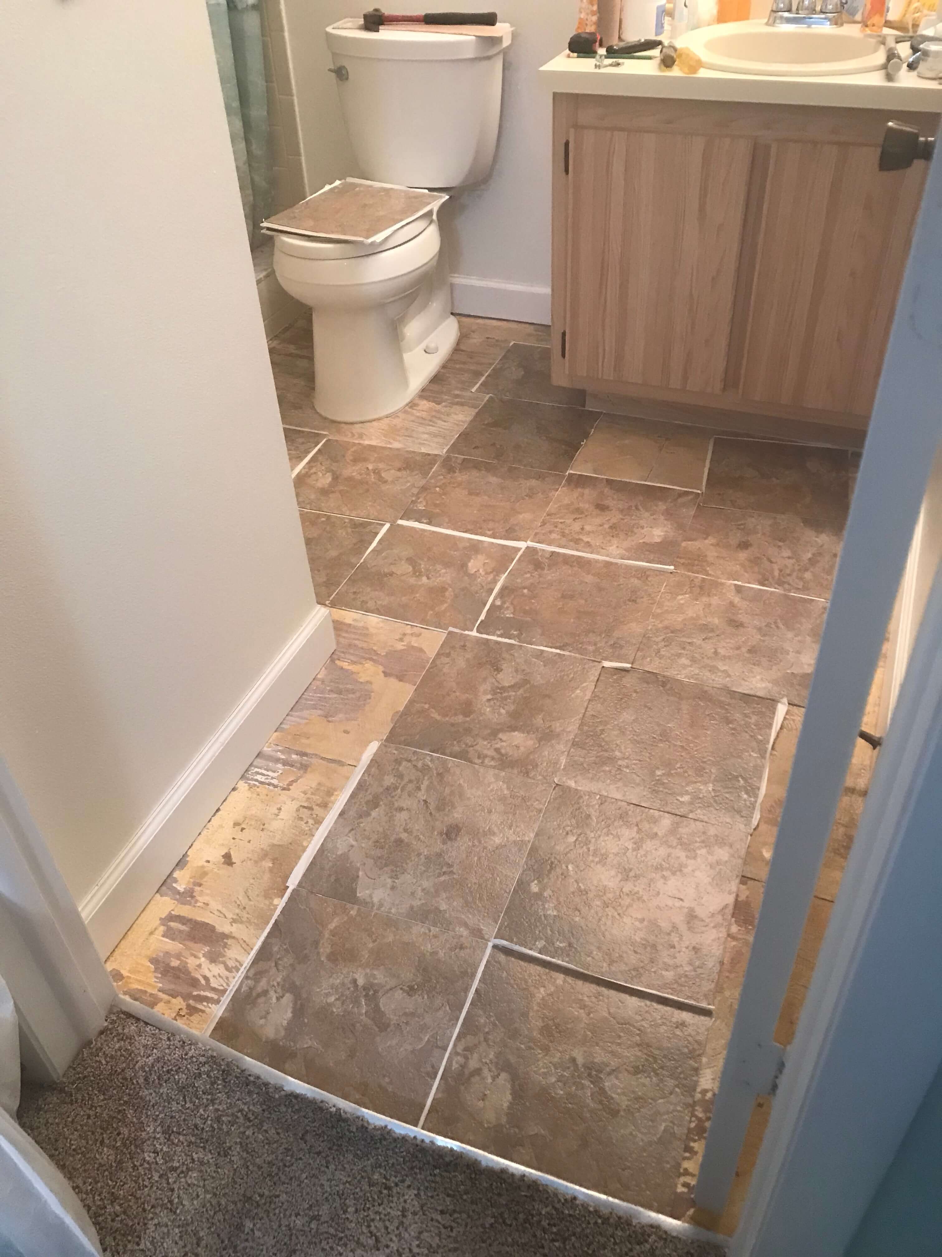 6 Easy Steps to Install Peel-and-Stick Vinyl Tile - Frugal Thumb